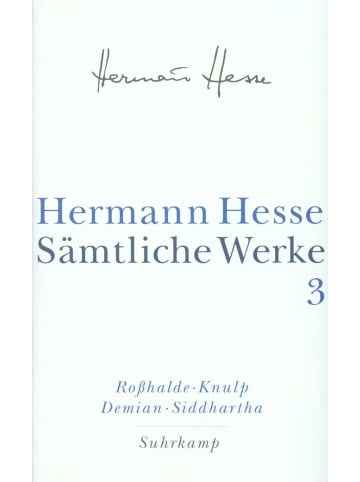 Suhrkamp Roßhalde. Knulp. Demian. Siddhartha