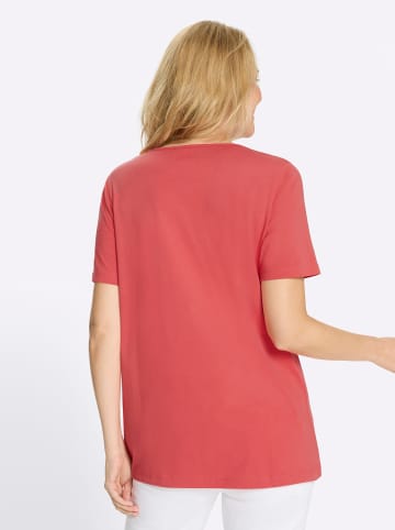 Sieh an! Longshirt in grapefruit-weiß