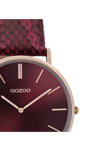 Oozoo Armbanduhr Oozoo Vintage Series rot mittel (ca. 32mm)