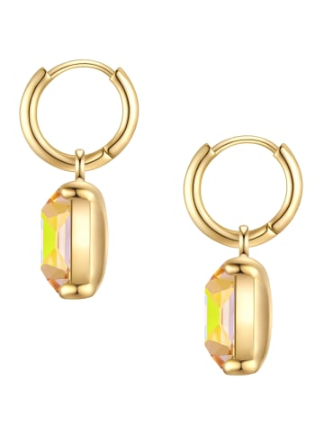 Yokoamii Ohrringe aus Messing mit Glas in gelbgold