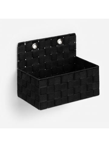 relaxdays 2 x Aufbewahrungskorb in Schwarz - (B)25x (H)20 x (T)16,5 cm