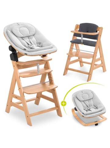 Hauck Alpha Plus 4-tlg. Newborn Set Eco - Hochstuhl in braun,grau