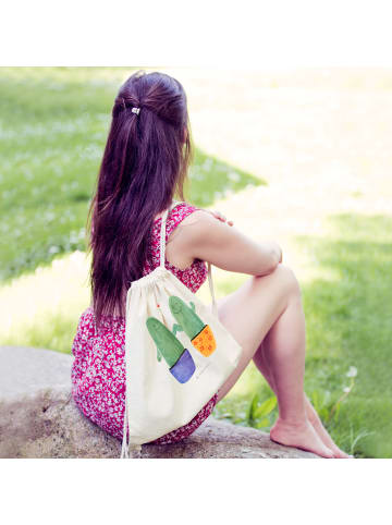 Mr. & Mrs. Panda Turnbeutel Kaktus Liebe ohne Spruch in Creme