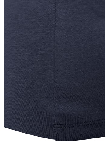 More & More Stretch-Basic-Top, Vorderteil gedoppelt in marine