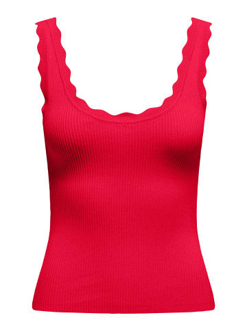 JDY Tanktop 'Nanna Scallop' in Rot