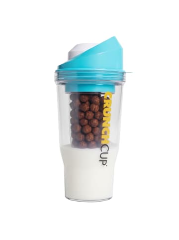 CrunchCup Original CrunchCup Tragbarer Müslibecher To Go 260 + 250 ml | Blau in Blau