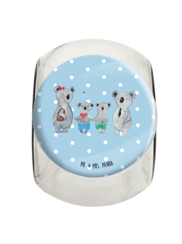Mr. & Mrs. Panda Bonbonglas Koala Familie zwei ohne Spruch in Blau Pastell