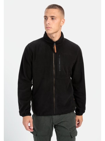 Camel Active Fleecejacke aus recyceltem Polyester in Schwarz