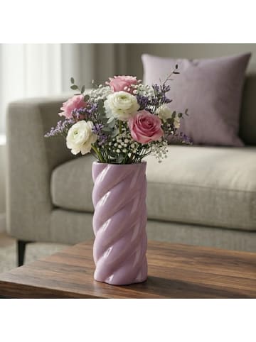 Home&Styling Collection Keramikvase in Lila, (B) 12 x (H) 25,5 x (L) 12 cm