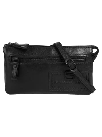 SPIKES & SPARROW Umhängetasche CROSS BODY MINI echt Leder in schwarz
