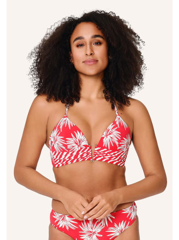 Linga Dore Linga Dore Triangel Bikini top in Leaf stripe