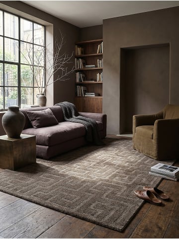 KADIMA DESIGN Kurzflorteppich Geometrisch pflegeleicht Wohnzimmer Schlafzimmer Flur in Braun