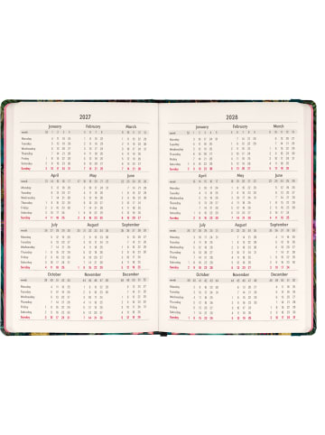 NOTIQUE Wochenplaner 2027 Mehrfarbig in Tropischer Dschungel - 9,8 x 14,5 cm