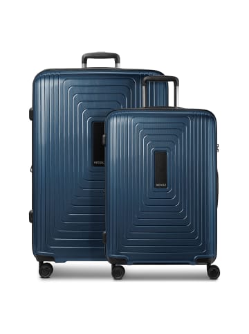 Redolz Essentials 14 4 Rollen Kofferset 2-teilig mit Dehnfalte in dark blue metallic