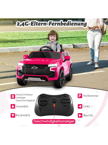 COSTWAY Elektroauto mit Fernsteuerung Chevrolet ab 3 Jahren in Rosa