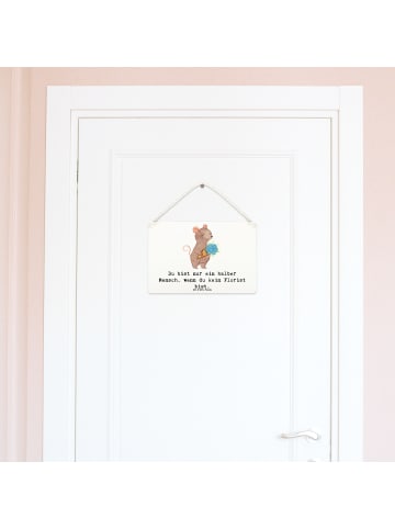 Mr. & Mrs. Panda Schild Florist Herz mit Spruch in Weiß