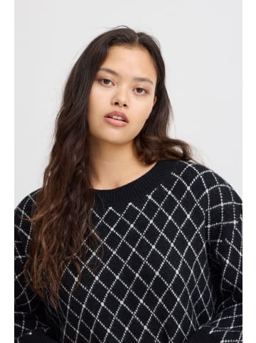 ICHI Strickpullover IHALVINO MS 20121705 moderner Strickpullover in schwarz