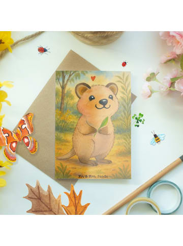 Mr. & Mrs. Panda babykarte Quokka Happy Design ohne Spruch in Weiß
