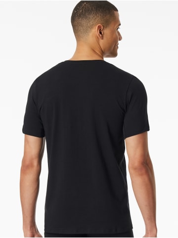 Schiesser T-Shirt Premium Cotton in Schwarz