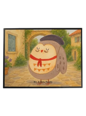 Mr. & Mrs. Panda Tischschoner Eule Frankreich Design ohne Spruch in Weiß