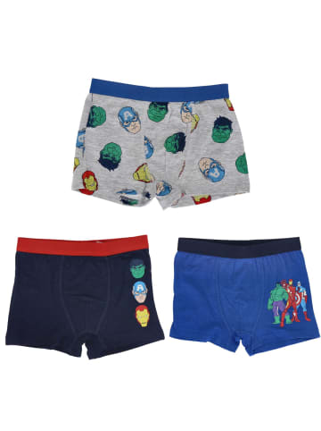 Avengers Boxershorts 3er Pack  Bunt & bequem 100% Baumwolle Unterhose in mehrfarbig