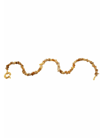 Gemshine Kette ohne Anhänger CITRIN UND AVENTURIN in gold coloured