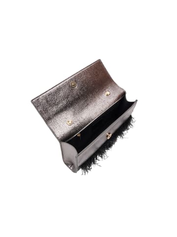 faina Clutch/Abendtasche in Grau Metallisch