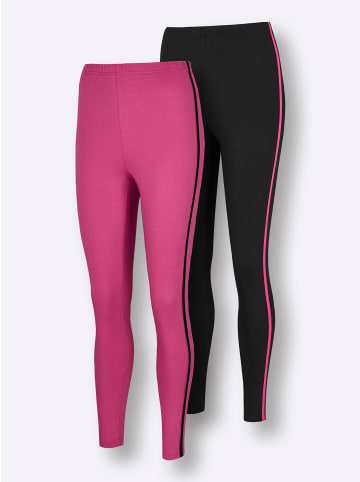 WITT WEIDEN Leggings in schwarz + fuchsia