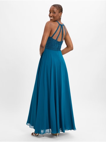 Marie Lund Abendkleid in petrol - 0002