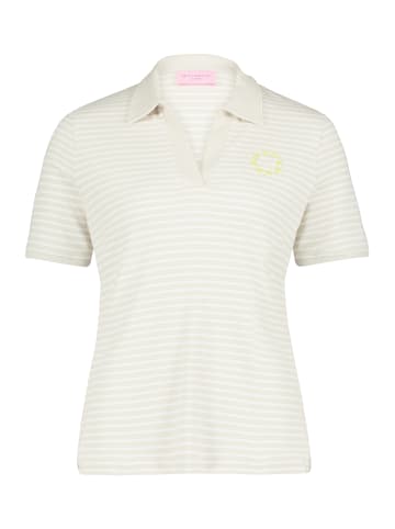 Betty Barclay Poloshirt mit Ringel in Beige/White