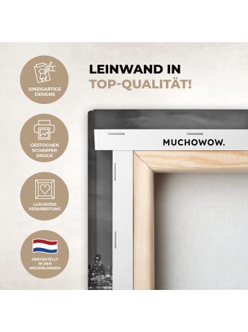 MuchoWow Leinwand bilder Erleuchtete Brücke