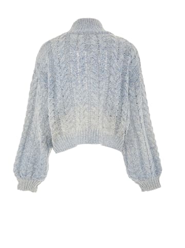 myMo Damen Pullover in BLAU WOLLWEISS