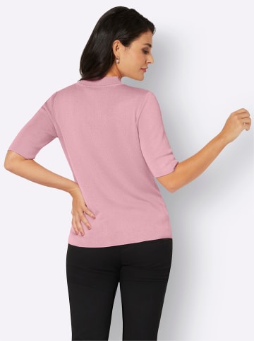 creation L Kurzarmpullover in hortensie