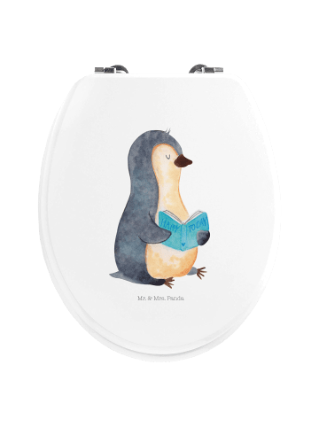 Mr. & Mrs. Panda klo deckel Pinguin Buch ohne Spruch in Weiß