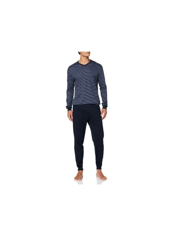 Calida Pyjama lang für Herren in blau in blau