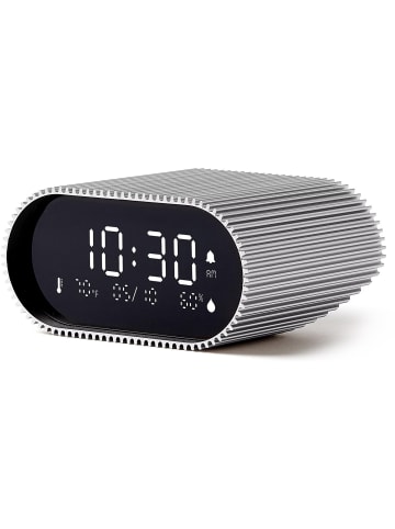 Lexon Digitalwecker Ray Clock Alufarben Schwarz / Anthrazit