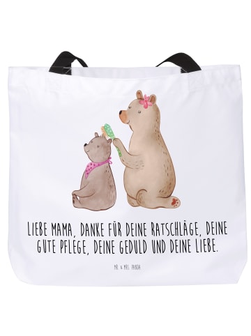 Mr. & Mrs. Panda Tasche Bär Kind mit Spruch in Weiß