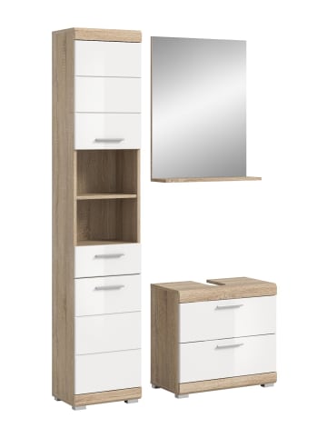 ebuy24 Badmöbelset Lambada Weiß 112 x 34 cm