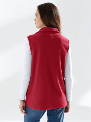 Sieh an! Fleece-Weste in weinrot