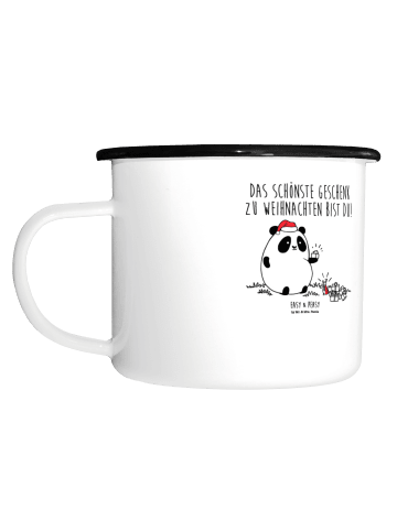 Mr. & Mrs. Panda Trinkbecher Panda Weihnachtsgeschenk mit Spruch in Weiß