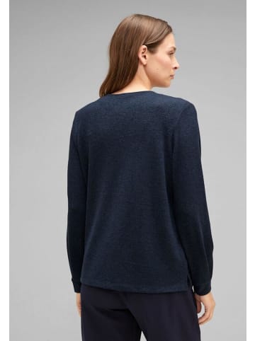 Street One Langarmshirt in deep blue melange