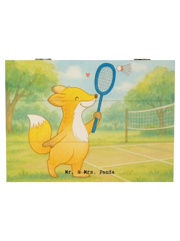 Mr. & Mrs. Panda Aufbewahrungsbox Fuchs Federball spielen Design... in Weiß