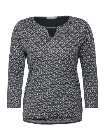 Cecil Langarmshirt in deep charcoal grey