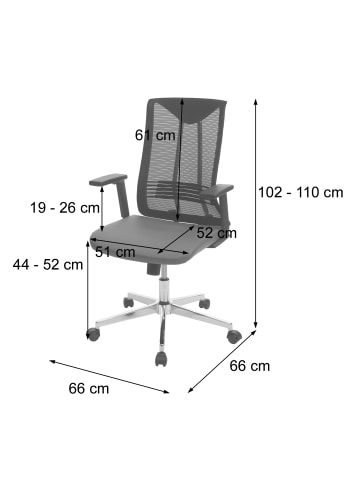 MCW Bürostuhl J53, Blau-grau