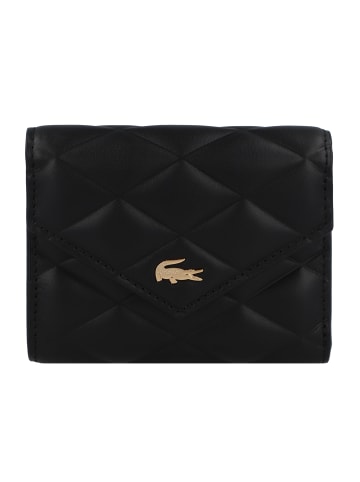 Lacoste Core Essentials Crocodelle Geldbörse Leder 11.5 cm in noir