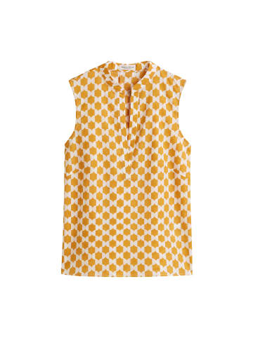 Marc O'Polo Ärmellose Print-Bluse flared in multi/ golden yellow