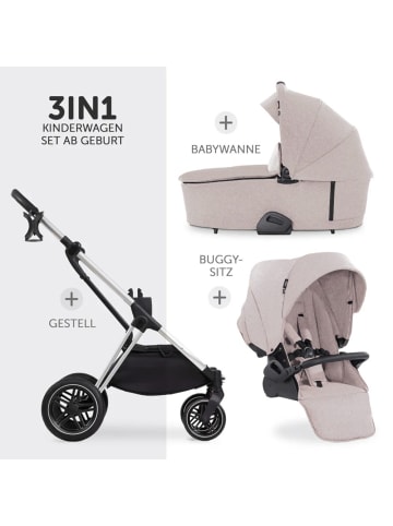 Hauck 4in1 Kinderwagen-Set Vision X Trio Set - in beige,schwarz