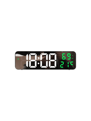 COFI 1453 Elektronische Digitale LED-Uhr mit Temperatur und Datum in Grün
