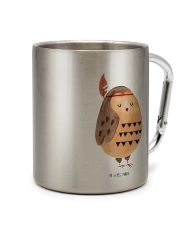 Mr. & Mrs. Panda Tasse Eule Federschmuck ohne Spruch in Silber