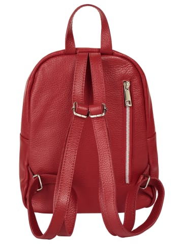 Samantha Look Rucksack echt Leder in rot
